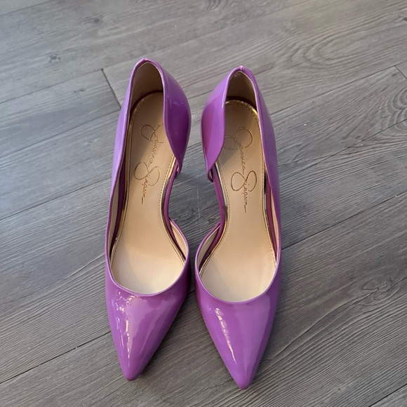 BUNDLE- Jessica Simpson Brown/Tan and PurpleHeels - Picture 2 of 5